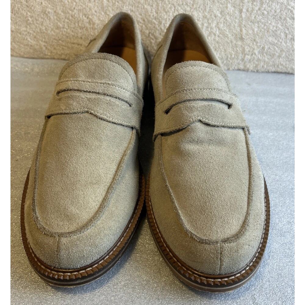 Express Tan Leather Suede Penny Loafers Men's Shoes Size 9